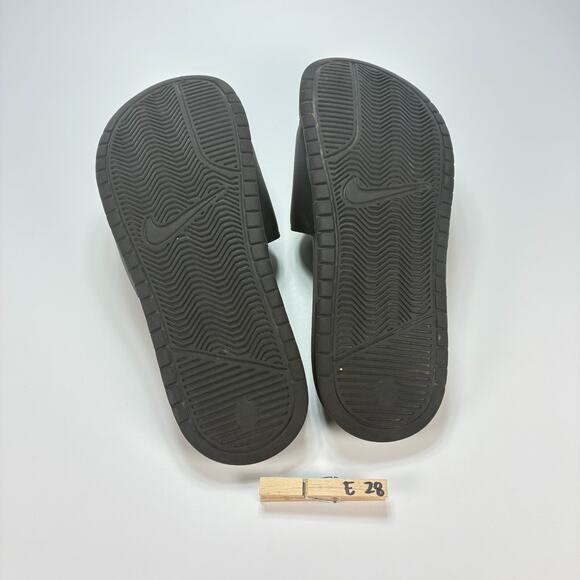 Nike Benassi JDI Black Rose Gold Open Toe Slip On Slides Sandals Women's Size 8 - Picture 9 of 9